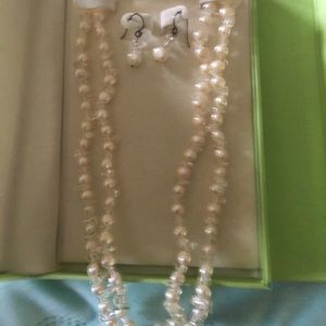 Cultured White Pearl Set